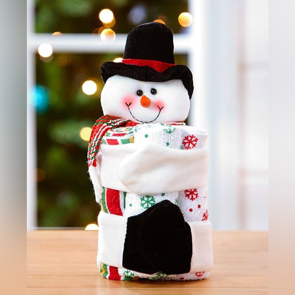 Snowman Holiday Gift Towel Set, 4-piece, NWT